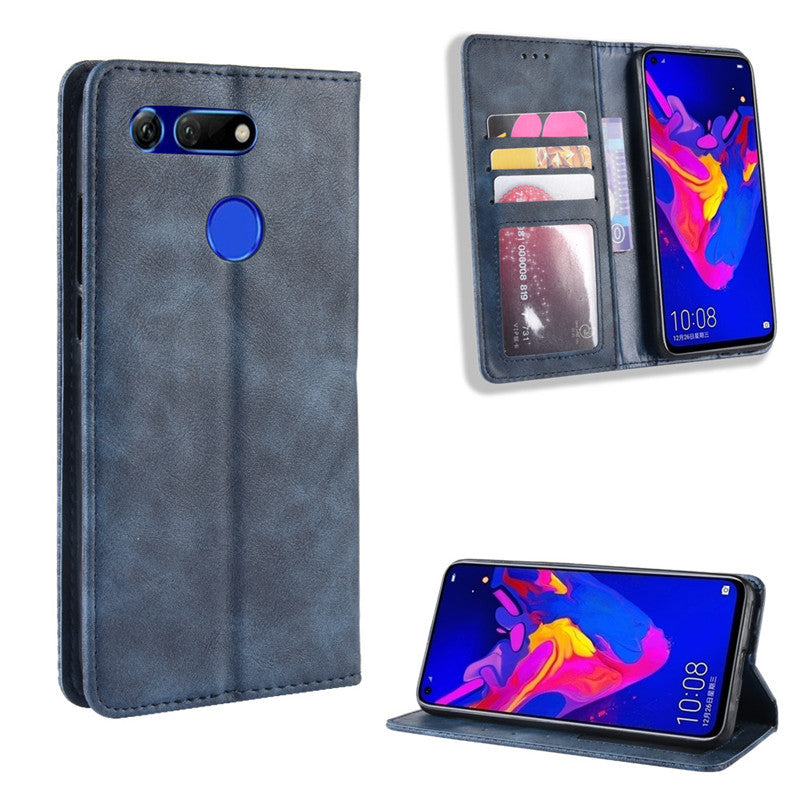 Huawei Honor View 20 Flip Leather Wallet Case Black