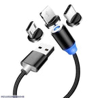 3-in-1 Magnetic Fast Charging Cable for Android iPhone Type-C