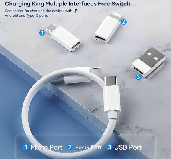 6-in-1 Wireless Charger & Card Holder Black