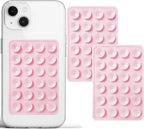 Double Sided Silicone Phone Holder Pack of 3 Black
