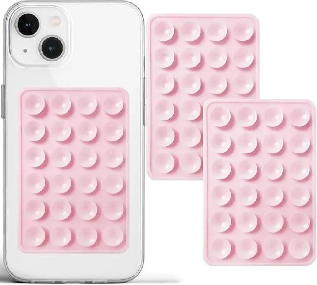 Double Sided Silicone Phone Holder Pack of 3 Black