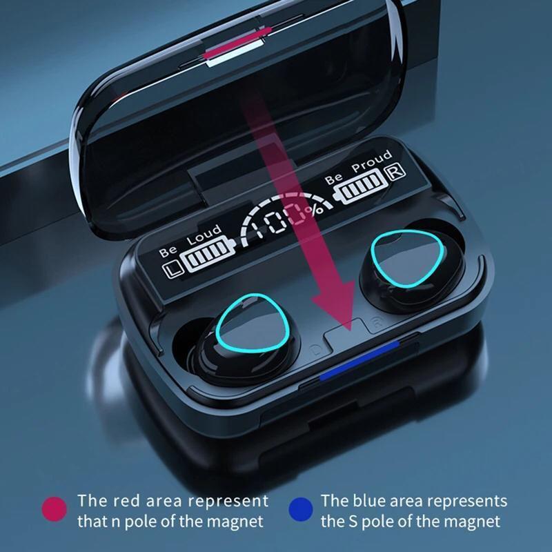 Premium Black Earbuds 9D Hifi Bluetooth 5.1