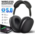 Black Wireless Headphones with Fast Charge & Durable ABS Body