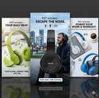 P47 Wireless Headphones Black Fast Charge Battery