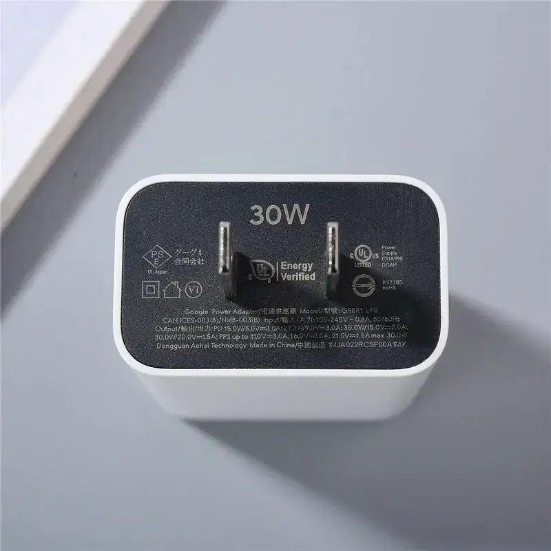 Google 30W USB-C Fast Charger with Type-C Cable | PD Fast Charging Wall Adapter | Universal USB-C Charging Adapter for Google Devices