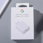 Google 30W USB-C Fast Charger with Type-C Cable | PD Fast Charging Wall Adapter | Universal USB-C Charging Adapter for Google Devices