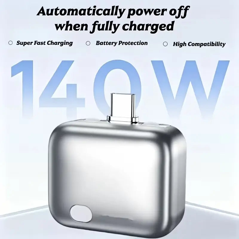 Smart Full Charge Self-Cut Type-C Adapter, Universal Auto Disconnect for Night Charging, Overcharge Prevention Separator