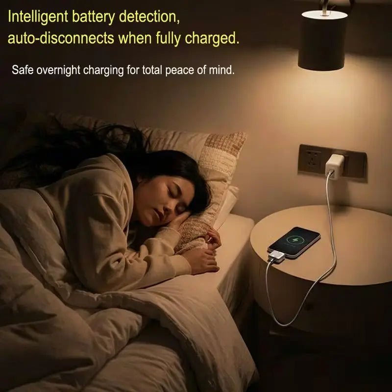 Smart Full Charge Self-Cut Type-C Adapter, Universal Auto Disconnect for Night Charging, Overcharge Prevention Separator