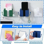 Wall Mobile Holder 7 Colors Plastic Small Space