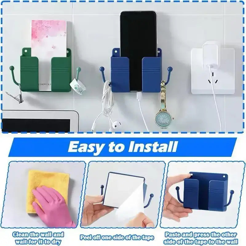 Wall Mobile Holder 7 Colors Plastic Small Space