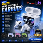 A9 Pro Wireless Earbuds White Bluetooth 5.3 Hi-Fi Stereo TWS Earbuds