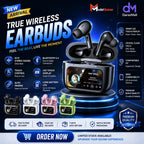 A9 Pro Wireless Earbuds White Bluetooth 5.3 Hi-Fi Stereo TWS Earbuds