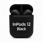 Black inpods Wireless Bluetooth Earbuds with Charging Case | Touch Control | Stereo Sound | Built-in Mic