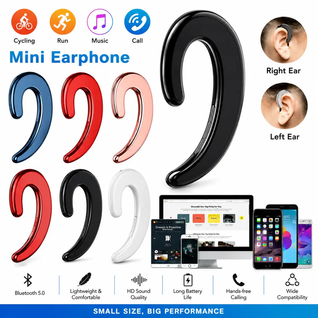 Bluetooth Earpiece Universal Bone Conduction Headset Wireless Bluetooth 4.2 Sports Stereo Headset For Laptops For Smartphones