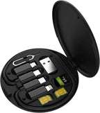 6-in-1 Wireless Charger & Card Holder Black