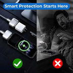 140W Smart Auto Stop Charging Adapter, Automatic Separator AI Full-Charge Disconnector and Overcharge Protection USB Adapter, Universal Overcharge Protection for Smartphone, Tablet, Laptop, Battery Care Power Splitter