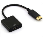 DisplayPort to HDMI Adapter Cable Black 4K Resolution