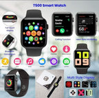 Smartwatch T500 Bluetooth with 2.5D Glass & Silicone Strap