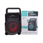 Bluetooth Speaker Black Blue LED Grille