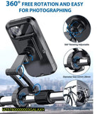360 Degree Rotating Phone Holder Black TPU Motorcycle Stand