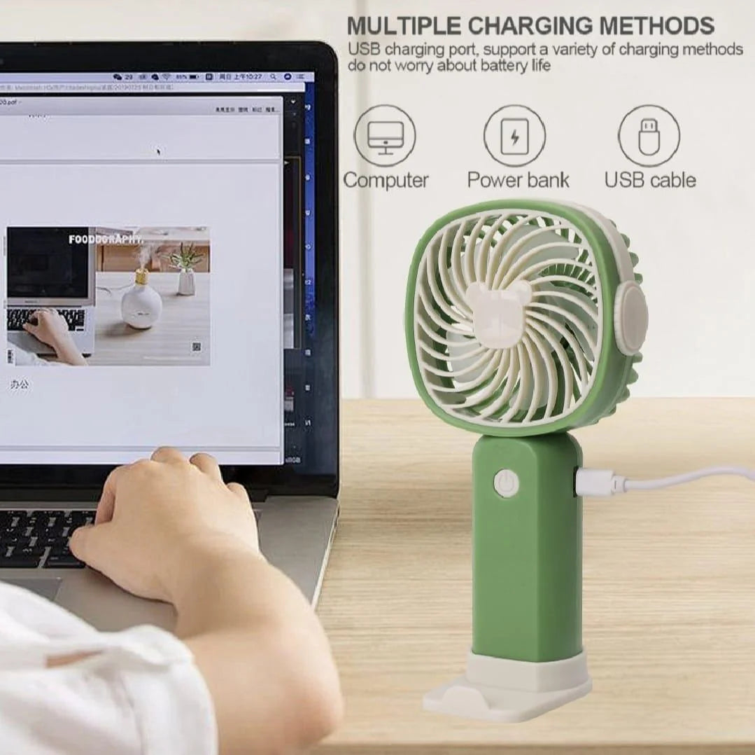 Multicolor Portable Mobile Phone Holder Fan - 1 Pcs