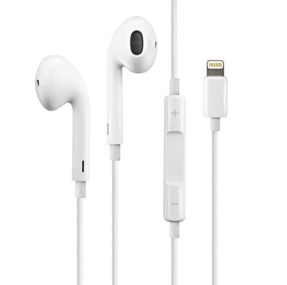 White iPhone Handsfree with Mic & Bluetooth