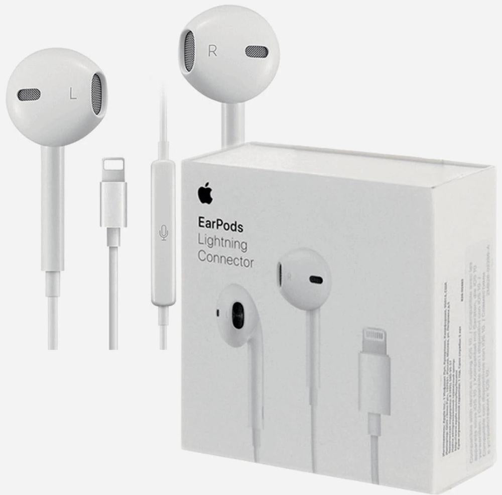 White iPhone Handsfree with Mic & Bluetooth