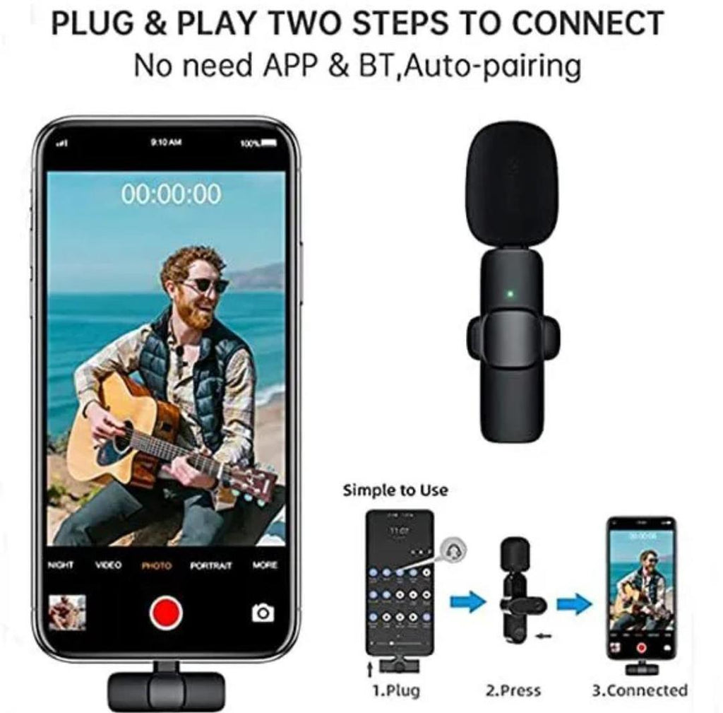 K8 Wireless Mic Black 3-in-1 Bluetooth 5