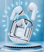 Wireless Noise-Cancelling Earbuds Black Transparent Bluetooth 5.3