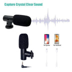Portable Tripod Stand with Mic & Light Black