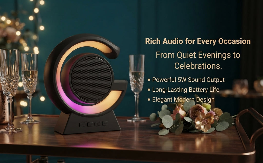 Touch Lamp Wireless Speaker with RGB Lighting & Voice Control