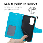 Premium Blue Leather Wallet Case for OnePlus Nord 4 5G